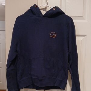 Ivory Ella Dark Blue Organic Hooded Sweatshirt